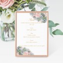 Carte menu bouquet