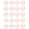 Lot de 20 autocollants rose