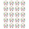Lot de 20 autocollants colorés